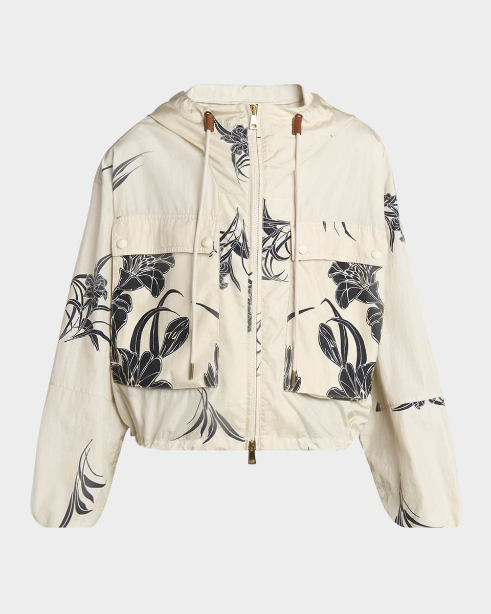 Sauvan Printed Short Parka